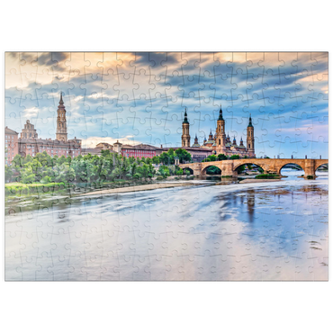 Darstellung des Puzzle Motivs puzzleplate Basilica de Nuestra Senora del Pilar am Ebro, Saragossa, Spanien 200 Puzzle