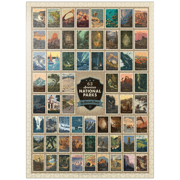 Darstellung des Puzzle Motivs World Travel: Multi-Image Print - Edition 2, Vintage Poster