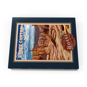 Darstellung des Puzzle Motivs Bryce Canyon National Park - Pillars of Stone, Vintage Travel Poster 200 Puzzle Schachtel Ansicht3
