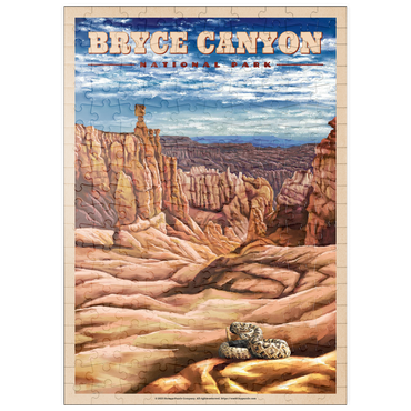 Darstellung des Puzzle Motivs puzzleplate Bryce Canyon National Park - Pillars of Stone, Vintage Travel Poster 200 Puzzle
