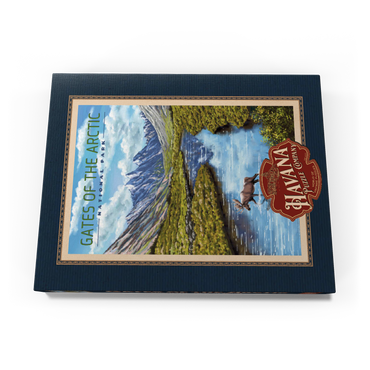 Darstellung des Puzzle Motivs Gates of the Arctic National Park - The Arctic Whisper, Vintage Travel Poster 200 Puzzle Schachtel Ansicht3