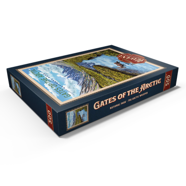Darstellung des Puzzle Motivs Gates of the Arctic National Park - The Arctic Whisper, Vintage Travel Poster 500 Puzzle Schachtel Ansicht1