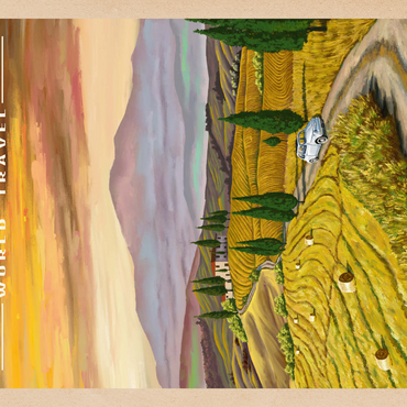 Darstellung des Puzzle Motivs Tuscany - Val d’Orcia, Vintage Travel Poster 1000 Puzzle 3D Modell