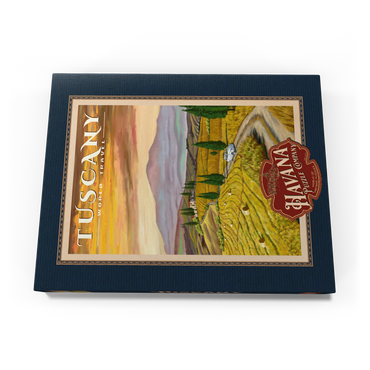 Darstellung des Puzzle Motivs Tuscany - Val d’Orcia, Vintage Travel Poster 200 Puzzle Schachtel Ansicht3