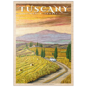 Darstellung des Puzzle Motivs puzzleplate Tuscany - Val d’Orcia, Vintage Travel Poster 200 Puzzle