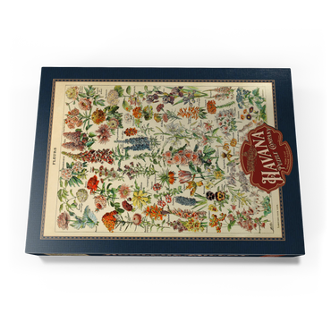 Darstellung des Puzzle Motivs Fleurs - Blumen für Alle, Vintage Art Poster, Adolphe Millot 1000 Puzzle Schachtel Ansicht3