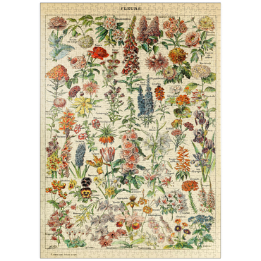 Darstellung des Puzzle Motivs puzzleplate Fleurs - Blumen für Alle, Vintage Art Poster, Adolphe Millot 1000 Puzzle