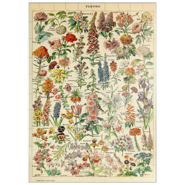 Darstellung des Puzzle Motivs puzzleplate Fleurs - Blumen für Alle, Vintage Art Poster, Adolphe Millot 100 Puzzle