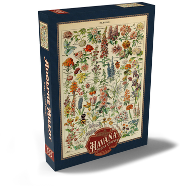 Darstellung des Puzzle Motivs Fleurs - Blumen für Alle, Vintage Art Poster, Adolphe Millot 500 Puzzle Schachtel Ansicht2