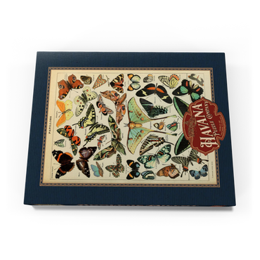 Darstellung des Puzzle Motivs Papillons - Butterflies For All, Vintage Art Poster, Adolphe Millot 100 Puzzle Schachtel Ansicht3