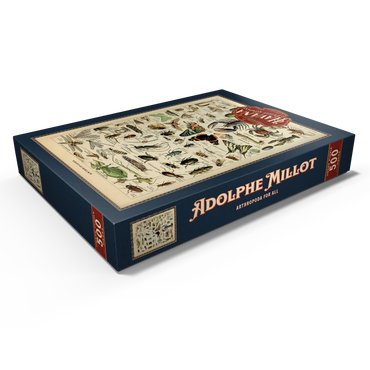 Darstellung des Puzzle Motivs Arthropoda For All, Vintage Art Poster, Adolphe Millot 500 Puzzle Schachtel Ansicht1