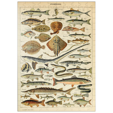 Darstellung des Puzzle Motivs puzzleplate Fish For All, Vintage Art Poster, Adolphe Millot 200 Puzzle