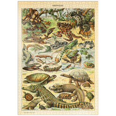Darstellung des Puzzle Motivs puzzleplate Reptiles For All, Vintage Art Poster, Adolphe Millot 1000 Puzzle