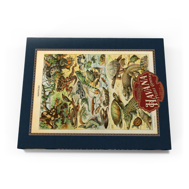 Darstellung des Puzzle Motivs Reptiles For All, Vintage Art Poster, Adolphe Millot 200 Puzzle Schachtel Ansicht3
