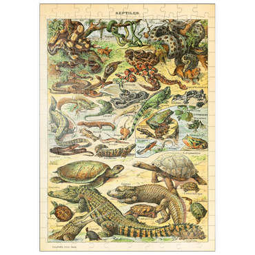 Darstellung des Puzzle Motivs puzzleplate Reptiles For All, Vintage Art Poster, Adolphe Millot 200 Puzzle