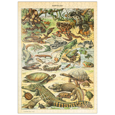 Darstellung des Puzzle Motivs puzzleplate Reptiles For All, Vintage Art Poster, Adolphe Millot 500 Puzzle