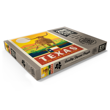 Darstellung des Puzzle Motivs Texas: The Lone Star State, State Pride Vintage Poster 200 Puzzle Schachtel Ansicht1