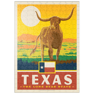 Darstellung des Puzzle Motivs puzzleplate Texas: The Lone Star State, State Pride Vintage Poster 200 Puzzle