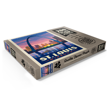 Darstellung des Puzzle Motivs St. Louis, MO: Gateway Arch At Sunset, Vintage Poster 200 Puzzle Schachtel Ansicht1