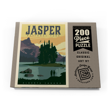 Darstellung des Puzzle Motivs Canada: Jasper National Park, Vintage Poster 200 Puzzle Schachtel Ansicht3