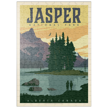 Darstellung des Puzzle Motivs puzzleplate Canada: Jasper National Park, Vintage Poster 200 Puzzle