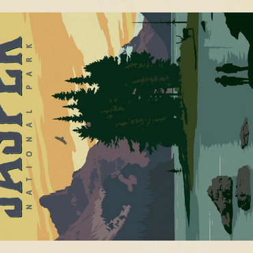 Darstellung des Puzzle Motivs Canada: Jasper National Park, Vintage Poster 500 Puzzle 3D Modell