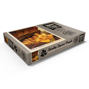 Darstellung des Puzzle Motivs Mesa Verde National Park: Golden Moment, Vintage Poster 1000 Puzzle Schachtel Ansicht1