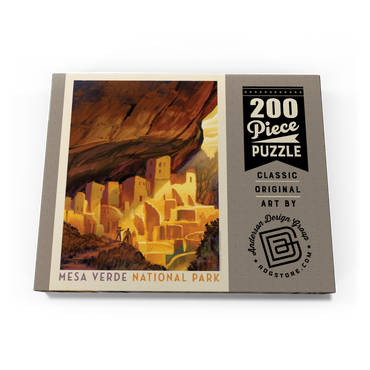 Darstellung des Puzzle Motivs Mesa Verde National Park: Golden Moment, Vintage Poster 200 Puzzle Schachtel Ansicht3