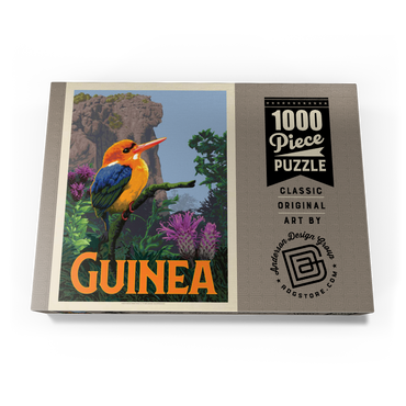Darstellung des Puzzle Motivs Guinea: A multi-faceted jewel of West Africa, Vintage Poster 1000 Puzzle Schachtel Ansicht3