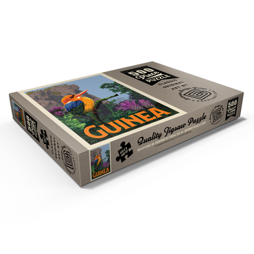 Darstellung des Puzzle Motivs Guinea: A multi-faceted jewel of West Africa, Vintage Poster 500 Puzzle Schachtel Ansicht1