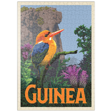 Darstellung des Puzzle Motivs puzzleplate Guinea: A multi-faceted jewel of West Africa, Vintage Poster 500 Puzzle