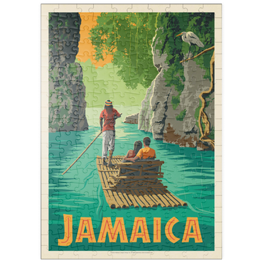 Darstellung des Puzzle Motivs puzzleplate Jamaica: Rafting in Paradise, Vintage Poster 200 Puzzle