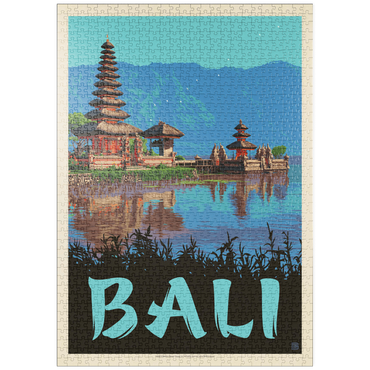 Darstellung des Puzzle Motivs puzzleplate Bali: Ein atemberaubendes tropisches Paradies, Vintage Poster 1000 Puzzle