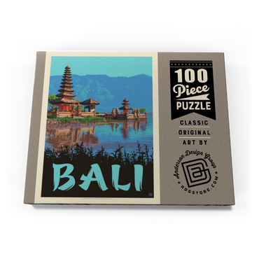 Darstellung des Puzzle Motivs Bali: Ein atemberaubendes tropisches Paradies, Vintage Poster 100 Puzzle Schachtel Ansicht3