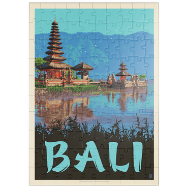 Darstellung des Puzzle Motivs puzzleplate Bali: Ein atemberaubendes tropisches Paradies, Vintage Poster 100 Puzzle