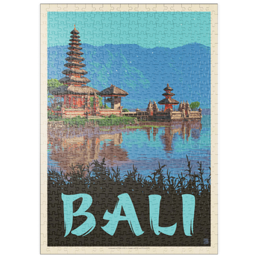 Darstellung des Puzzle Motivs puzzleplate Bali: Ein atemberaubendes tropisches Paradies, Vintage Poster 500 Puzzle
