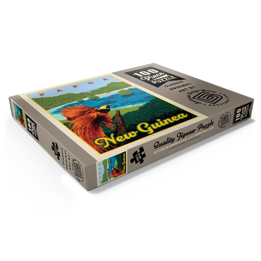 Darstellung des Puzzle Motivs Papua New Guinea: Ein Paradies biologischer Vielfalt, Vintage Poster 100 Puzzle Schachtel Ansicht1