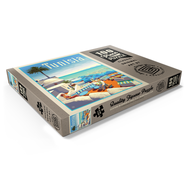 Darstellung des Puzzle Motivs Tunesien: Eine Reise durch Geschichte und Schönheit, Vintage Poster 100 Puzzle Schachtel Ansicht1