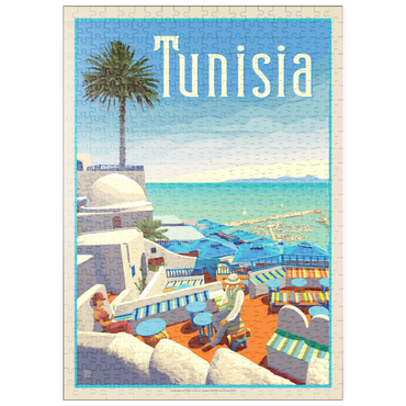 Darstellung des Puzzle Motivs puzzleplate Tunesien: Eine Reise durch Geschichte und Schönheit, Vintage Poster 500 Puzzle