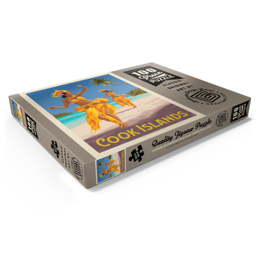 Darstellung des Puzzle Motivs Cook-Inseln: Ein Paradies im Südpazifik, Vintage Poster 100 Puzzle Schachtel Ansicht1