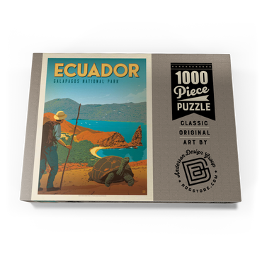 Darstellung des Puzzle Motivs Ecuador: Galapagos National Park, Vintage Poster 1000 Puzzle Schachtel Ansicht3
