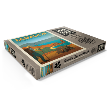 Darstellung des Puzzle Motivs Ecuador: Galapagos National Park, Vintage Poster 100 Puzzle Schachtel Ansicht1