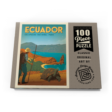 Darstellung des Puzzle Motivs Ecuador: Galapagos National Park, Vintage Poster 100 Puzzle Schachtel Ansicht3