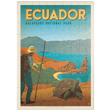 Darstellung des Puzzle Motivs puzzleplate Ecuador: Galapagos National Park, Vintage Poster 100 Puzzle
