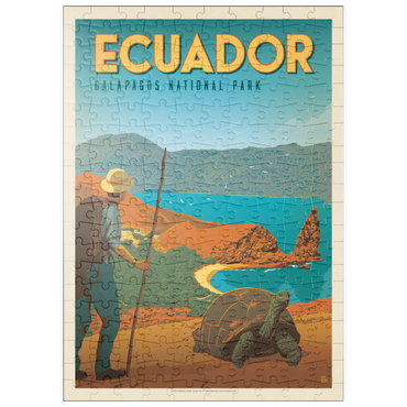 Darstellung des Puzzle Motivs puzzleplate Ecuador: Galapagos National Park, Vintage Poster 200 Puzzle
