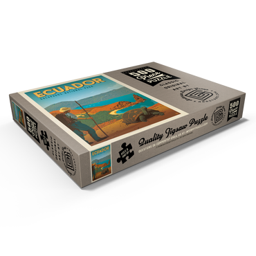 Darstellung des Puzzle Motivs Ecuador: Galapagos National Park, Vintage Poster 500 Puzzle Schachtel Ansicht1