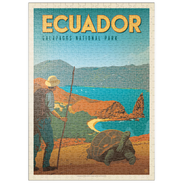 Darstellung des Puzzle Motivs puzzleplate Ecuador: Galapagos National Park, Vintage Poster 500 Puzzle