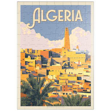 Darstellung des Puzzle Motivs puzzleplate Algeria: Unforgettable North African Charm, Vintage Poster 100 Puzzle