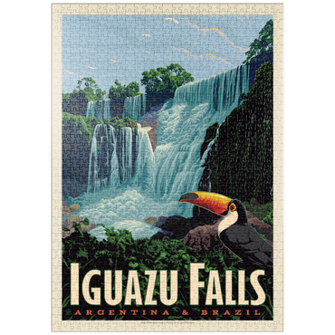 Darstellung des Puzzle Motivs puzzleplate Iguazú Falls: Argentina & Brazil, Vintage Poster 1000 Puzzle