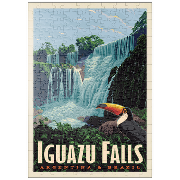 Darstellung des Puzzle Motivs puzzleplate Iguazú Falls: Argentina & Brazil, Vintage Poster 200 Puzzle